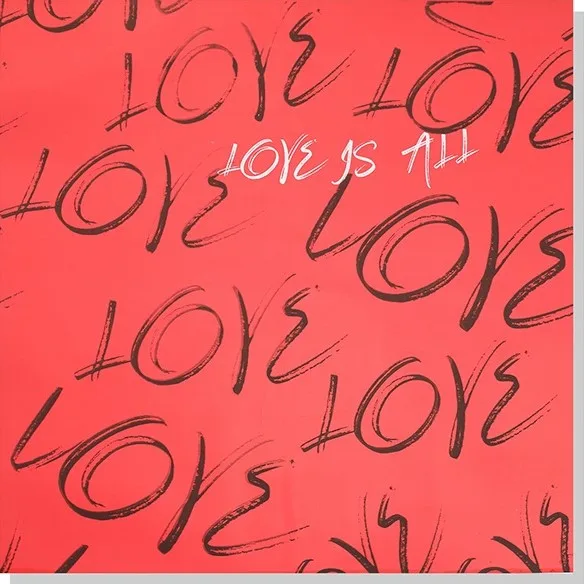 D80 Love art Printed Sheets  "Red" (20 Sheets) 58cm x 58cm