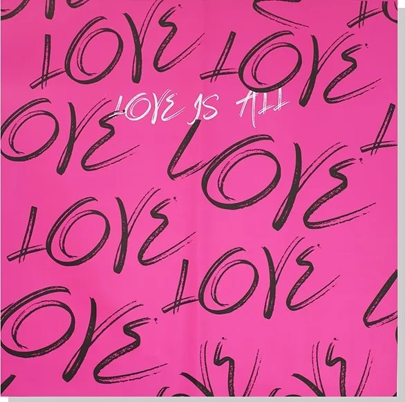 D80 Love art Printed Sheets  "Fuchsia" (20 Sheets) 58cm x 58cm