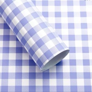 D11(04) One Side Check Print Frosted, L. Blue (20 Sheets) 58cm x 58cm