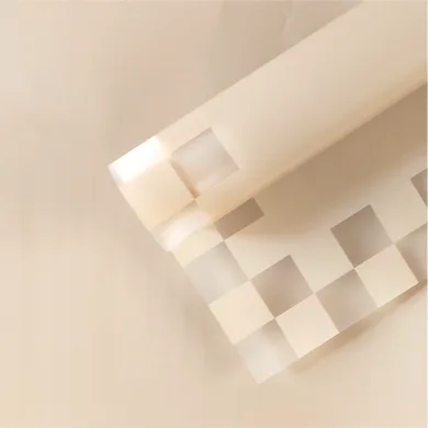 D12(07) Check Border Frosted Sheets, Brown (20 Sheets) 58cm x 58cm