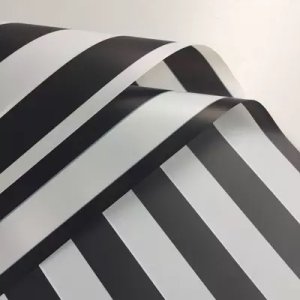 D14(02) Two Color Stripes Sheet, White & Black (20 Sheets) 58cm x 58cm