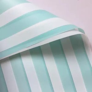 D14(05) Two Color Stripes Sheet, Green & White (20 Sheets) 58cm x 58cm