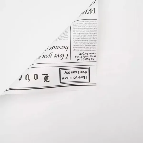 D15(01) White News Paper with White (20 Sheets) 58cm x 58cm