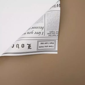 D15(10) White News Paper with Peanut Brown (20 Sheets) 58cm x 58cm
