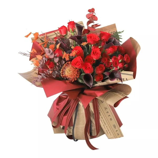 D16(07) Brown News Paper with Black (20 Sheets) 58cm x 58cm