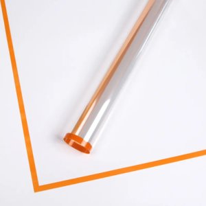 D21(09) Transparent Sheets with "Orange Border" (20 Sheets) 58cm x 58cm