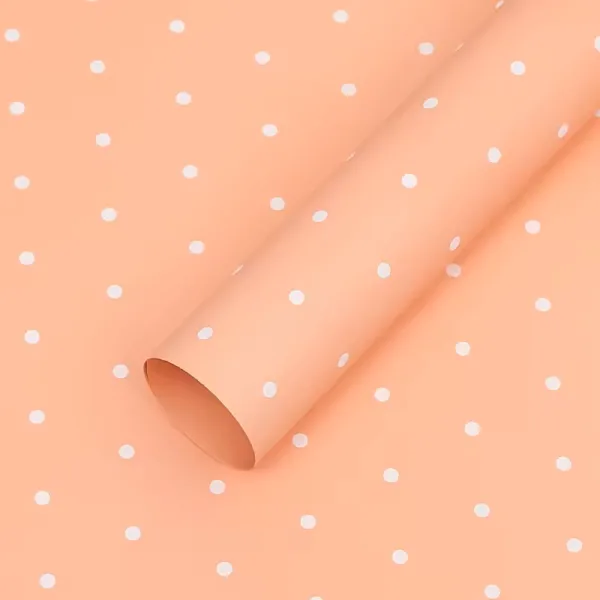 D44(01) HOT Love -Dots Printed Sheet, Orange (20 Sheets) 57cm x 57cm