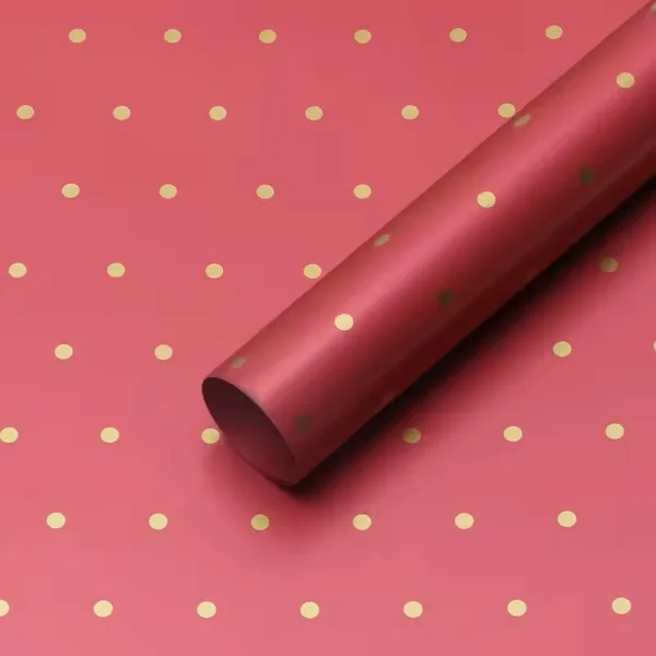 D44(12) HOT Love -Dots Printed Sheet, Wine (20 Sheets) 57cm x 57cm