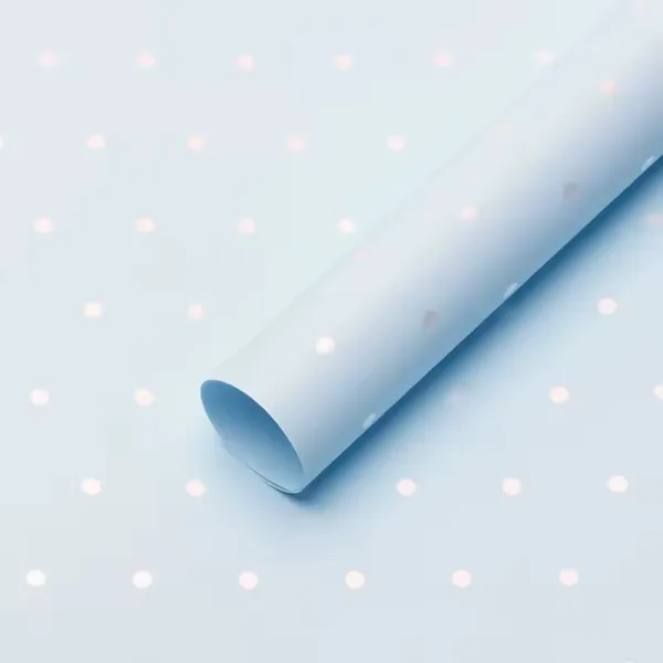 D44(13) HOT Love -Dots Printed Sheet, L. Blue (20 Sheets) 57cm x 57cm