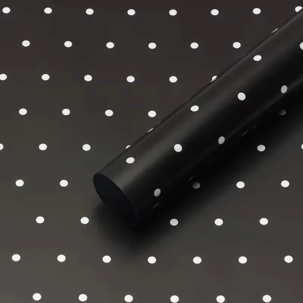 D44(04) HOT Love -Dots Printed Sheet, Black (20 Sheets) 57cm x 57cm
