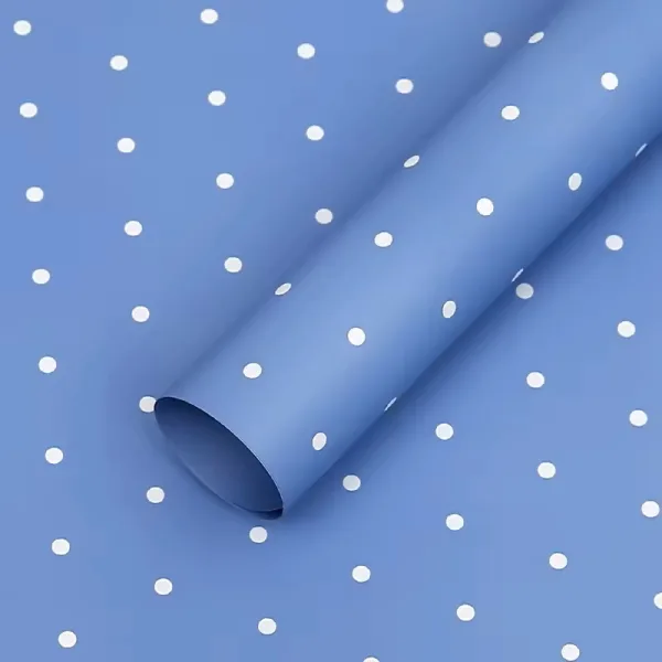 D44(06) HOT Love -Dots Printed Sheet, Blue (20 Sheets) 57cm x 57cm
