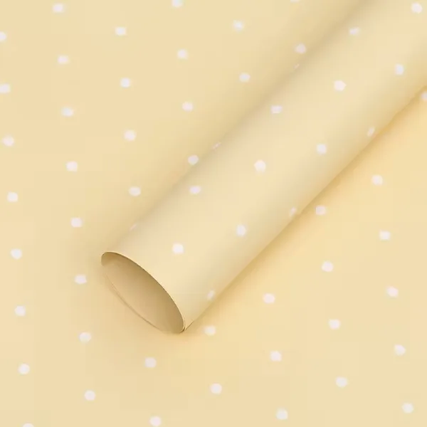 D44(07) HOT Love -Dots Printed Sheet, Beige (20 Sheets) 57cm x 57cm