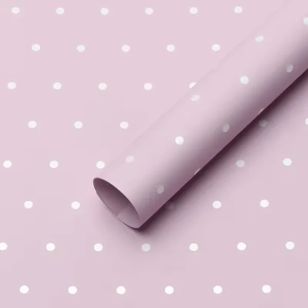 D44(09) HOT Love -Dots Printed Sheet, Lilac (20 Sheets) 57cm x 57cm