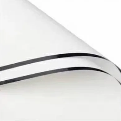 D5(03) White with Black Edge (20 Sheets) 58cm x 58cm