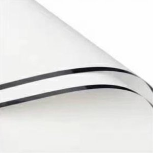 D5(03) White with Black Edge (20 Sheets) 58cm x 58cm