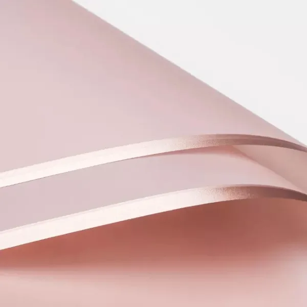 D7(01) Premiun Double Side Rose Gold Edge, Dusty Pink (20 Sheets) 58cm x 58cm