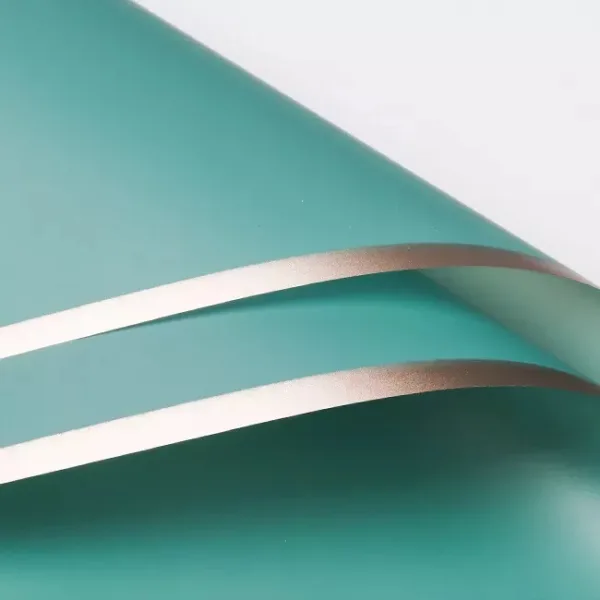 D7(04) Premiun Double Side Rose Gold Edge, Emerald (20 Sheets) 58cm x 58cm