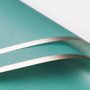 D7(04) Premiun Double Side Rose Gold Edge, Emerald (20 Sheets) 58cm x 58cm