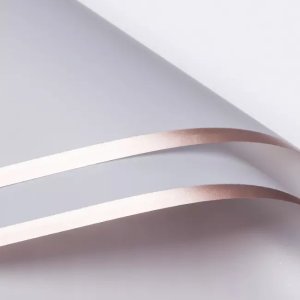 D7(05) Premiun Double Side Rose Gold Edge, Light Grey (20 Sheets) 58cm x 58cm