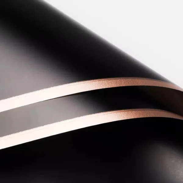 D7(07) Premiun Double Side Rose Gold Edge, Black (20 Sheets) 58cm x 58cm