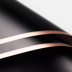 D7(07) Premiun Double Side Rose Gold Edge, Black (20 Sheets) 58cm x 58cm