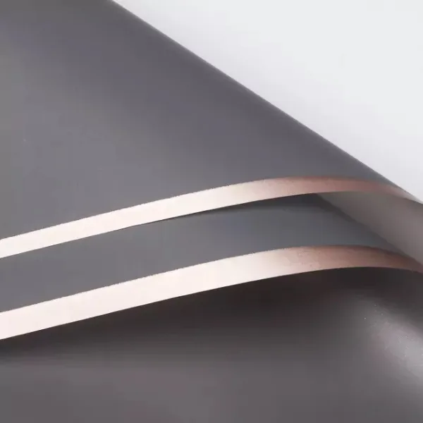 D7(08) Premiun Double Side Rose Gold Edge, Grey (20 Sheets) 58cm x 58cm