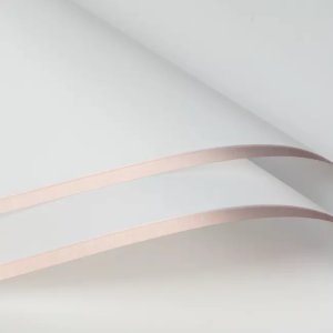 D7(09) Premiun Double Side Rose Gold Edge, White (20 Sheets) 58cm x 58cm