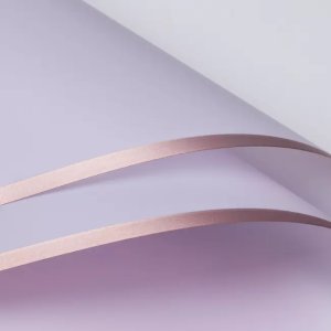 D7(11) Premiun Double Side Rose Gold Edge, Light Purple (20 Sheets) 58cm x 58cm