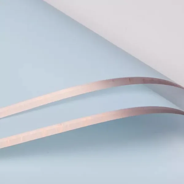 D7(13) Premiun Double Side Rose Gold Edge, Light Blue (20 Sheets) 58cm x 58cm