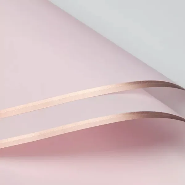 D7(16) Premiun Double Side Rose Gold Edge, Light Pink (20 Sheets) 58cm x 58cm