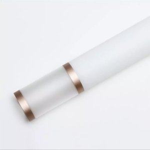 D9(01) Transparent Border with Double Line Gold Edge, White (20 Sheets) 58cm x 58cm