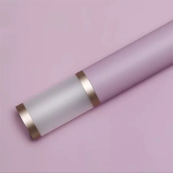 D9(08) Transparent Border with Double Line Gold Edge, Purple (20 Sheets) 58cm x 58cm