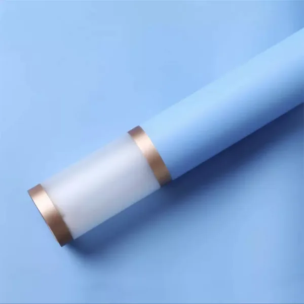 D9(10) Transparent Border with Double Gold (20 Sheets) "Blue"
