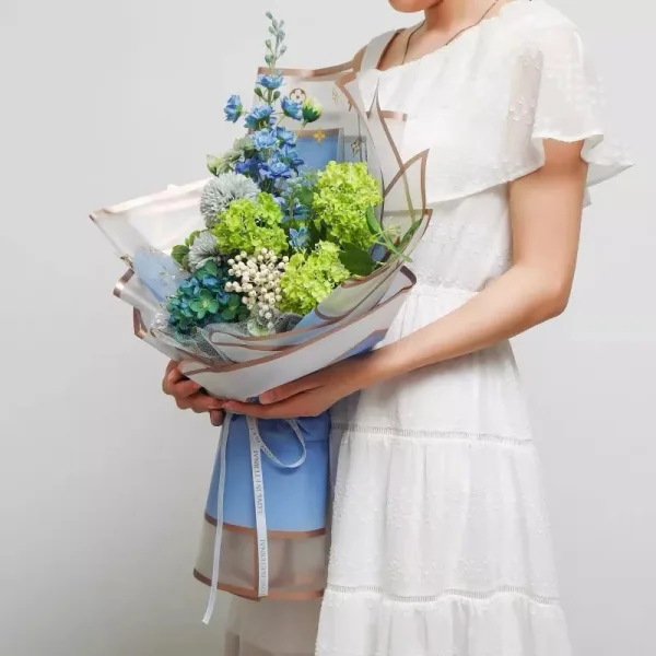 D9(01) Transparent Border with Double Line Gold Edge, White (20 Sheets) 58cm x 58cm