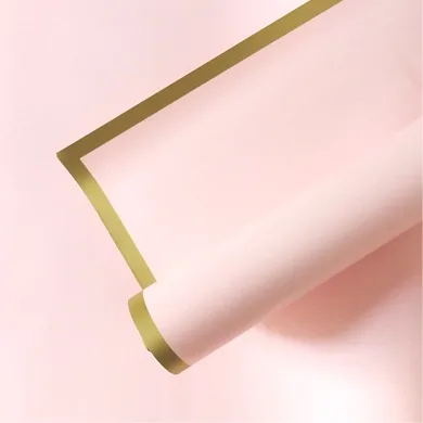D8(07) Double Side Gold Edge Sheets, D. Pink (20 Sheets) 58cm x 58cm