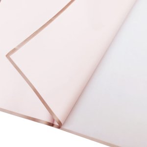 Light Pink Frosted Sheets Double Side Gold Edge (20 Sheets) 58cm x 58cm