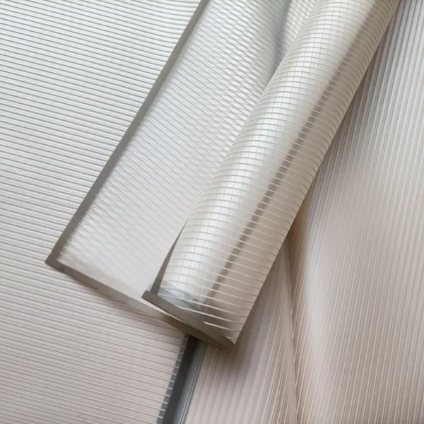 D18(10) Peach Line with Brown Edge Frosted (20 Sheets) 58cm x 58cm