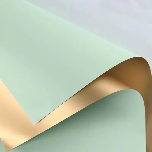 D3(19) Turquoise with one side Gold Frosted (20 Sheets) 58cm x 58cm