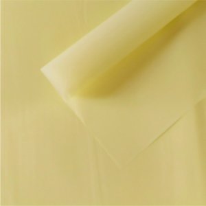 D1 Light Yellow Frosted Sheets Plain (20 Sheets) 58cm x 58cm