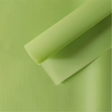 D1(20) Pea Green Frosted Sheets Plain (20 Sheets) 58cm x 58cm