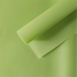 D1(20) Pea Green Frosted Sheets Plain (20 Sheets) 58cm x 58cm