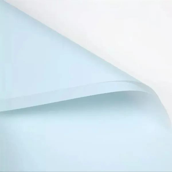 D1(28) Sky Blue Frosted Sheets Plain (20 Sheets) 58cm x 58cm