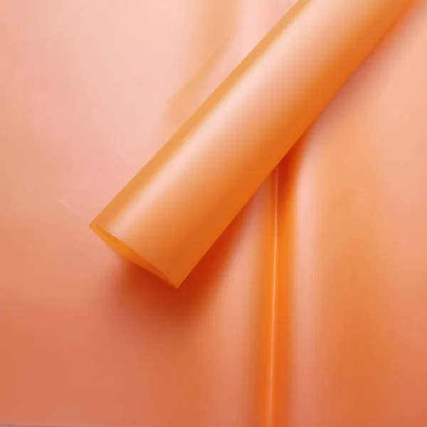 D1(26) Orange Frosted Sheets Plain (20 Sheets) 58cm x 58cm