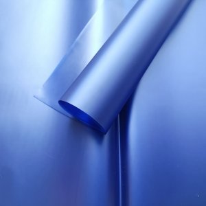 D1(01) Royal Blue Frosted Sheets Plain (20 Sheets) 58cm x 58cm