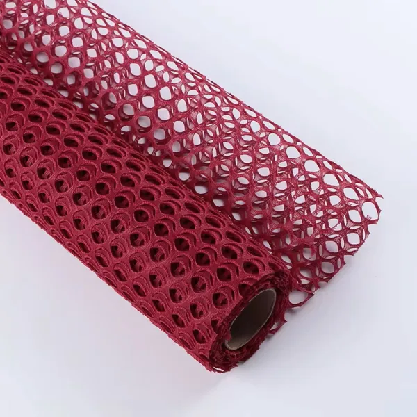 Honeycomb Fabric Roll "Wine Red" (1 Roll), Size: 60cm x 5Yards