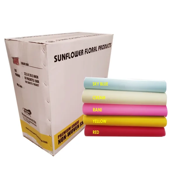 NON WOVEN COLOR COMBO 1 (5pkts of 100 Sheets) 24" x29" Inch