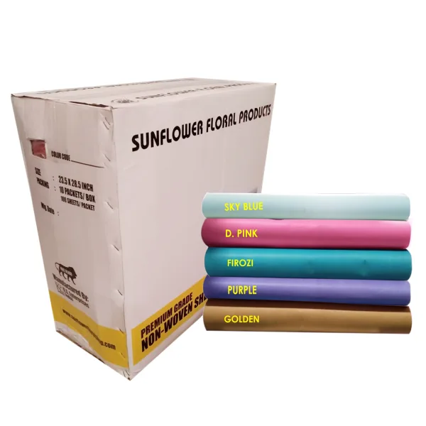 NON WOVEN COLOR COMBO 4 (5pkts of 100 Sheets) 24" x29" Inch
