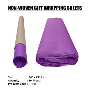 LIGHT PURPLE NON-WOVEN TISSUE ROLL (10 Sheets) 24"x29" Inch