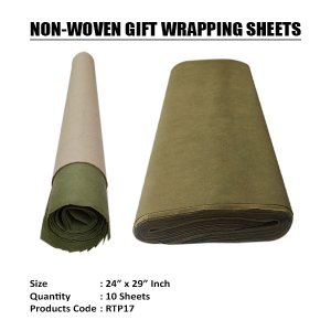 MOSE GREEN NON-WOVEN TISSUE ROLL (10 Sheets) 24"x29" Inch