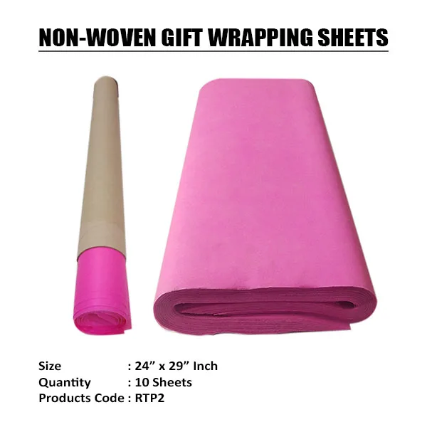 FUCHSIA NON-WOVEN TISSUE ROLL (10 Sheets) 24"x29" Inch